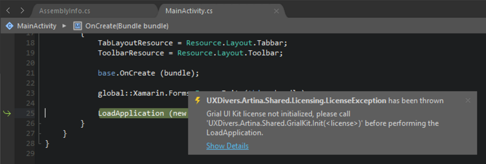 Grial License Exception